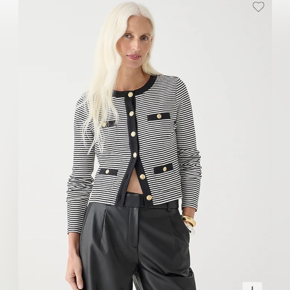 NWOT J. Crew ribbed striped cardigan XS